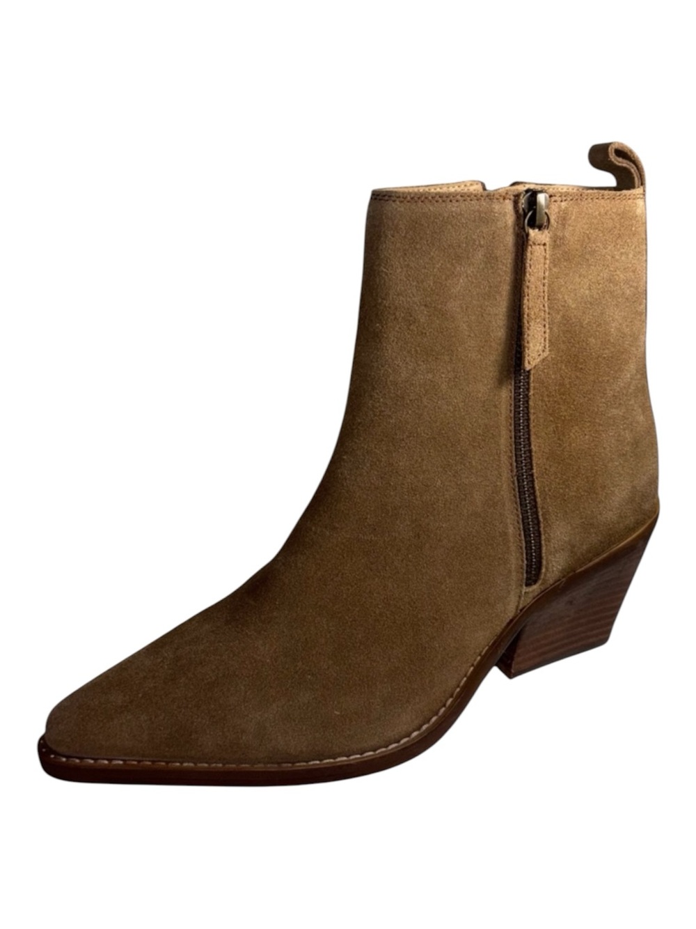 House of Harlow 1960 Boots Suede Leather Block Heel Tan Brown Women’s Size 8